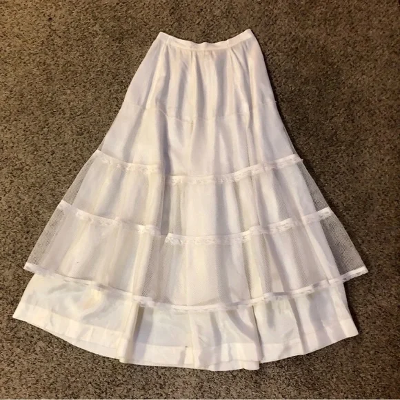 Vintage Wedding Dress Skirt Slip Womens S? Used Cream - Picture 12 of 14